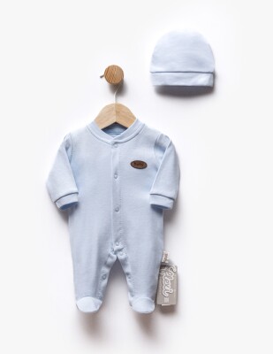 Wholesale Unisex Baby Newborn Jumpsuit and Hat Set 0-3M Flexi Baby 2063-213991 - 5