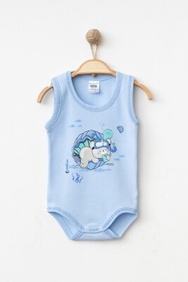 Wholesale Unisex Baby Onesies 1-6M Hoppidik 2017-7164 Синий