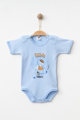 Wholesale Unisex Baby Onesies 9-18M Hoppidik 2017-7135 Синий