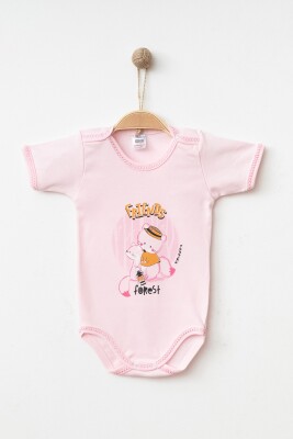 Wholesale Unisex Baby Onesies 9-18M Hoppidik 2017-7135 Розовый 