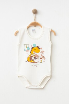 Wholesale Unisex Baby Onesies 9-18M Hoppidik 2017-7165 Экрю