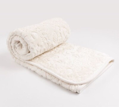Wholesale Unisex Baby Plush Blanket with Bag 100x120 Ramel Kids 1072-552 Кремовый цвет 