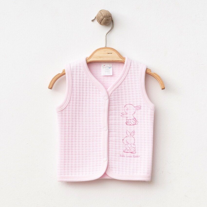 Wholesale Unisex Baby Quilted Vest Newborn Set 0-9M Gümüş Baby 2043-00400-1 - 2