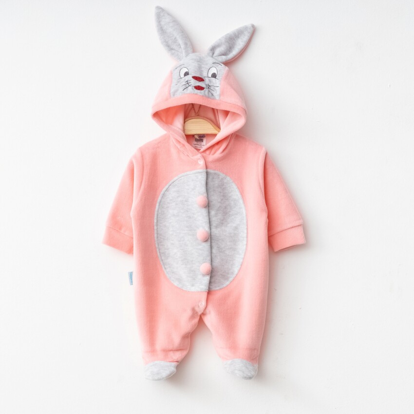 Wholesale Unisex Baby Rabbit Costume Velvet Romper 1-6 Months Hoppidik 2017-2025 - 4