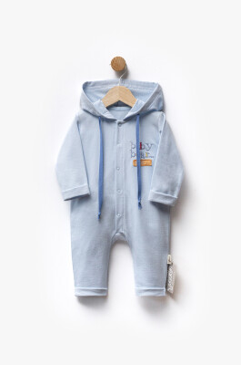 Wholesale Unisex Baby Snaps Jumpsuit 3-9M Flexi Baby 2063-252343 Светло-голубой 