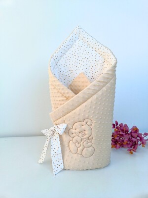 Wholesale Unisex Baby Swaddle Blanket 0-24M Bebella baby 2052-65011 Молочно-кофейный