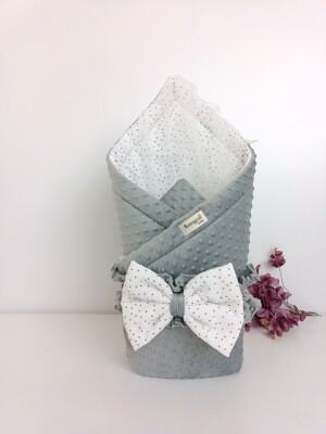 Wholesale Unisex Baby Swaddle Blanket 0-24M Tomuycuk 1074-45533 Серый 