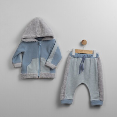 Wholesale Unisex Baby Tracksuit Set 6-36M Flexi Baby 2063-248059 Синий