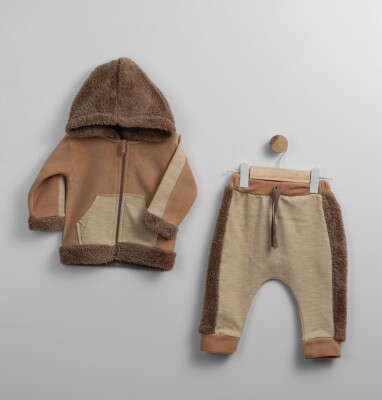 Wholesale Unisex Baby Tracksuit Set 6-36M Flexi Baby 2063-248059 Коричневый 