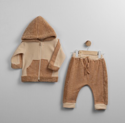 Wholesale Unisex Baby Tracksuit Set 6-36M Flexi Baby 2063-248059 Молочно-кофейный