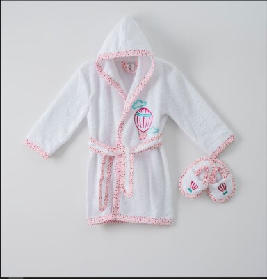 Wholesale Unisex Bathrobe Set 1-5Y Ramel Kids 1072-492 - 4