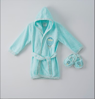 Wholesale Unisex Bathrobe Set 1-5Y Ramel Kids 1072-492 - 5