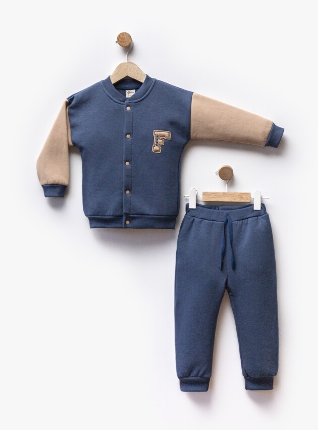 Wholesale Unisex Children's college Jacket and Trousers Suit 2-5Y Flexi Baby 2063-217589 - 5