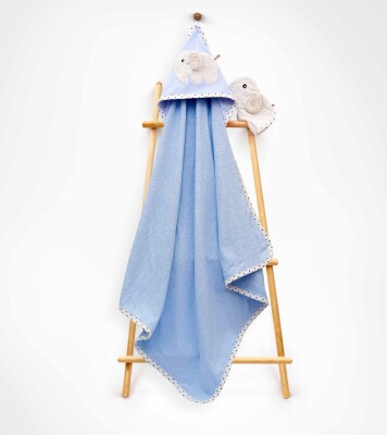 Wholesale Unisex Kids 2-Piece Scrub Mitt and Towel Set 85X80 Babyline 2015-9-676 Синий