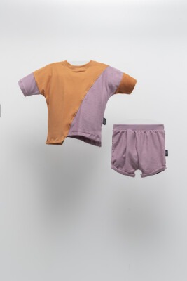 Wholesale Unisex Kids 2-Piece T-Shirt and Shorts Set 2-5Y Moi Noi 1058-MN51292 Фиолетовый