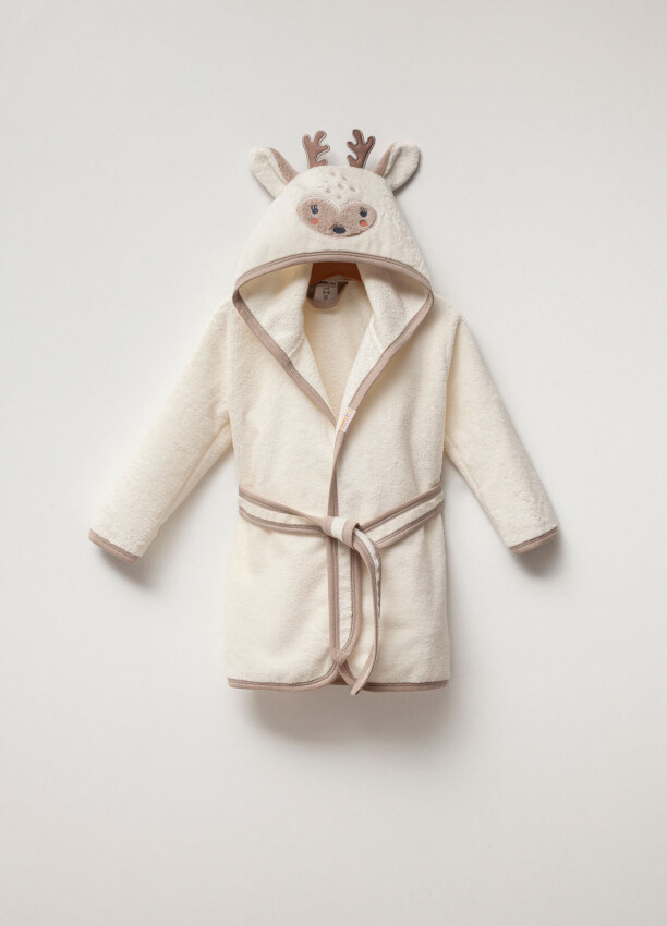 Wholesale Unisex Kids Bathrobe 1-4Y Ramel Kids 1072-487 - 5