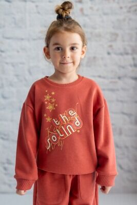 Wholesale Unisex Kids Sweatshirt 3-14Y Zeyland 1070-242Z1ETA61 Черепичный цвет