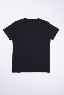 Wholesale Unisex Short Sleeve Basic T-shirt 1-4Y Interkidsy Basic 2027-2309 Чёрный 