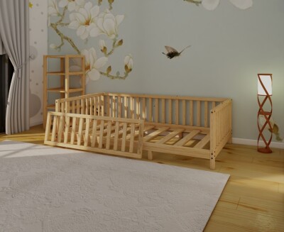 Wholesale Wood Bed 200x100 cm Wood and Montessori 2054-31-200-100 - Wood and Montessori (1)