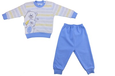 Wholesales Baby Boys 2-Piece Pajamas Set 3-9M Hoppidik 2017-2333 Синий