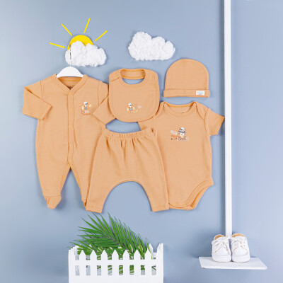Wholesales Baby Boys 5-Piece Bodysuit Set 0-3M Baby Z 1097-4768 - 3