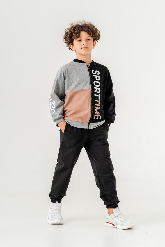 Wholessale Boys Zippered Tracksuit Set 6-9Y Tuffy 1099-0920 - 4