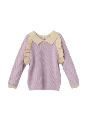 Wholsale Baby Girls Organic Cotton Frilly jumper 6-36M Uludağ Triko 1061-21172 - Uludağ Triko (1)