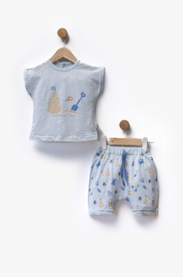 Sand Castle Printed T-Shirt Shorts Two Piece Set 6-36M Flexi Baby 2063-216389 - Flexi Baby