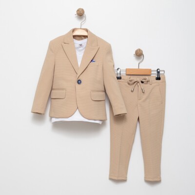 Sapphire T-shirt Jacket Full Set 3-7Y Terry 1036-5690 Beige