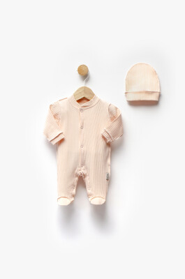 Self-Striped Fabric Reverse Stitch Hat Premature Overalls 0-3M Flexi Baby 2063-252339 - Flexi Baby