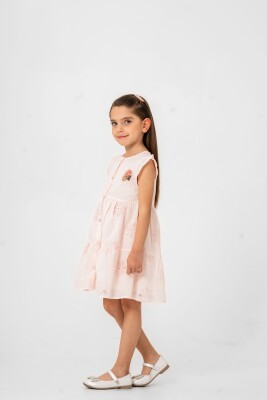 Spring Patterned Dress 2-5Y Sani 1068-30062 Light Pink