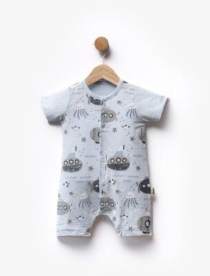 Submarine Printed Short Sleeve Jumpsuit 3-9M Flexi Baby 2063-236577 - Flexi Baby