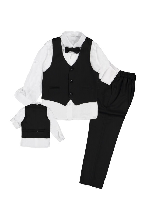 Suit Set with 3 Button Polyviscose Vest 5-8Y Terry 1036-9102 - 2