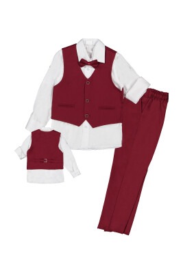 Suit Set with 3 Button Polyviscose Vest 9-12Y Terry 1036-9103 - 1