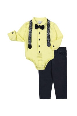 Suit Set with Snap Oxford 6-24M Terry 1036-7101 Yellow