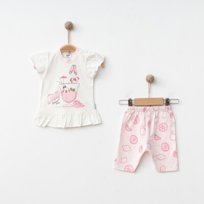 Summer Drink Girls Shorts 2-Piece Set 3-9M Hoppidik 2017-2357 Pink