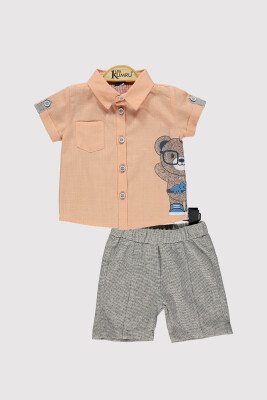 Teddy Bear Baby Boy Shirt Set 6-18M Kumru Bebe 1075-4316 - Kumru Bebe