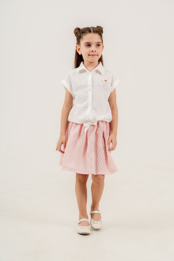 Tie Front 2 Piece Girls Set 2-5Y Sani 1068-30072 - 1