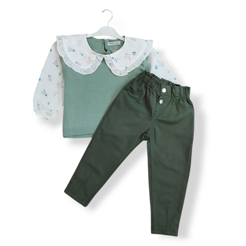 Topran Girl's 2 Piece Blouse and Pants Set 2-10Y KidsRoom 1031-8029 - 1