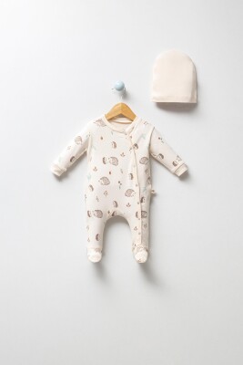 Wholesale Unisex Baby Jumpsuit with Hat Bubbles 0-6M Bubbles 2040-1026 - Bubbles