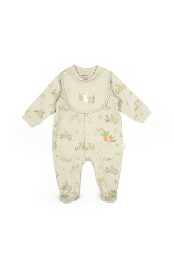 Toptan Bebek Çıtçıtlı Tulum Önlüklü 0-9M BabyCosy 2022-CSY5821 - 1