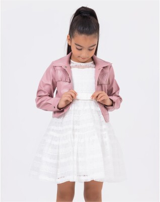  Toptan Kız Çocuk Elbise Ve Ceket Takım 6-9Y Wizzy 2038-3489 - Wizzy (1)