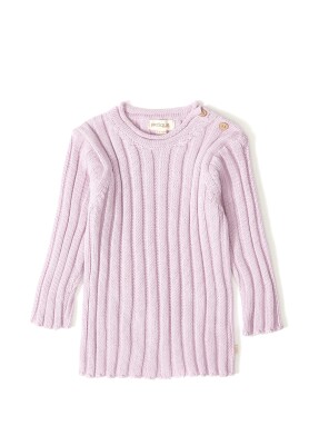 100% Organic Cotton With GOTS Certified Knitwear Ribbed Sweater 12-36M Patique 1061--121064 Lila