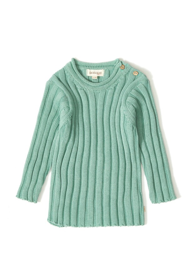 100% Organic Cotton With GOTS Certified Knitwear Ribbed Sweater 3-12M Uludağ Triko 1061-21064 - 2