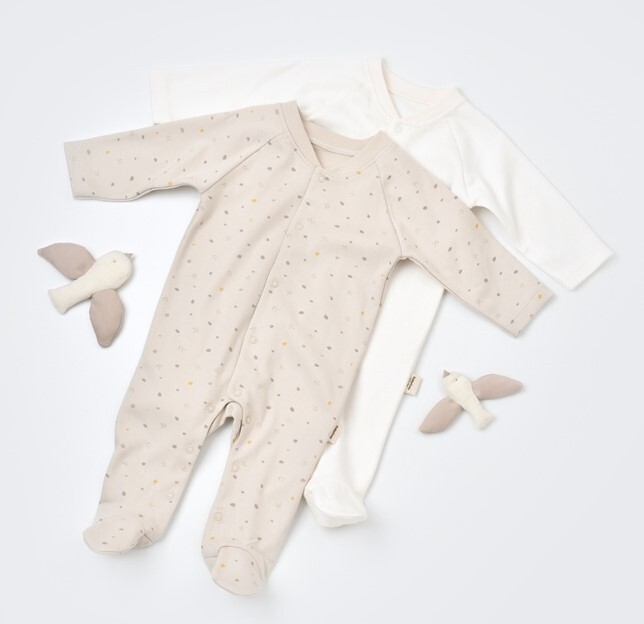 %100 Organik Pamuk 2 li Patikli Tulum Baby Cosy 2022-CSY5818 - 1