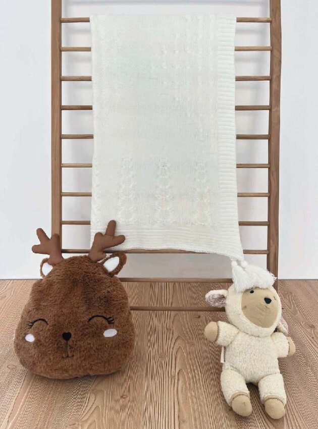 Baby Knitted Throw Argyle Blanket Jojomini 1062-97101 - 3