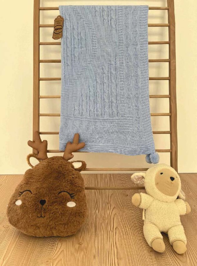 Baby Knitted Throw Braid Blanket Jojomini 1062-97103 - 1