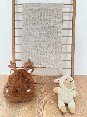 Baby Knitted Throw Ponpon Blanket Jojomini 1062-97102 - Jojomini (1)