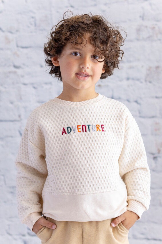 Erkek Çocuk Kapitone Nakış Detaylı Sweatshirt 1-12Y Zeyland 1070-252Z3EZC61 - 2