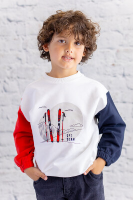 Erkek Çocuk Renkli Baskı Nakış Detaylı Sweatshirt 1-12Y Zeyland 1070-252Z3EZF61 - 2